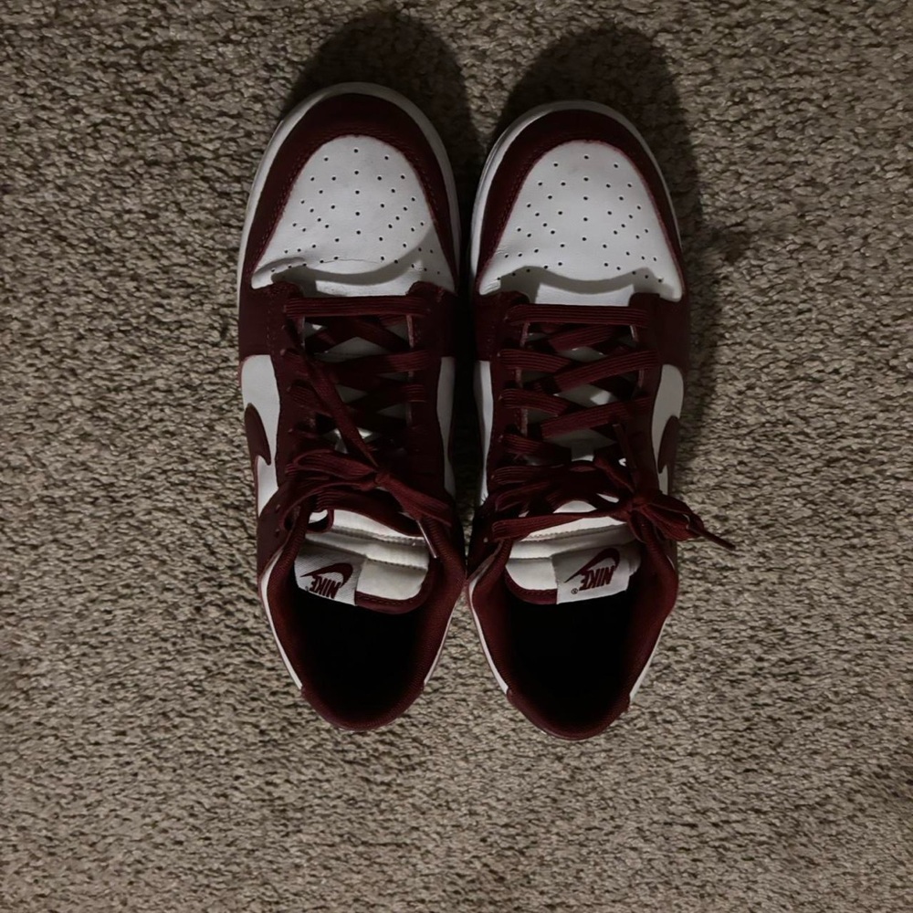 Nike Maroon and White Sneakers